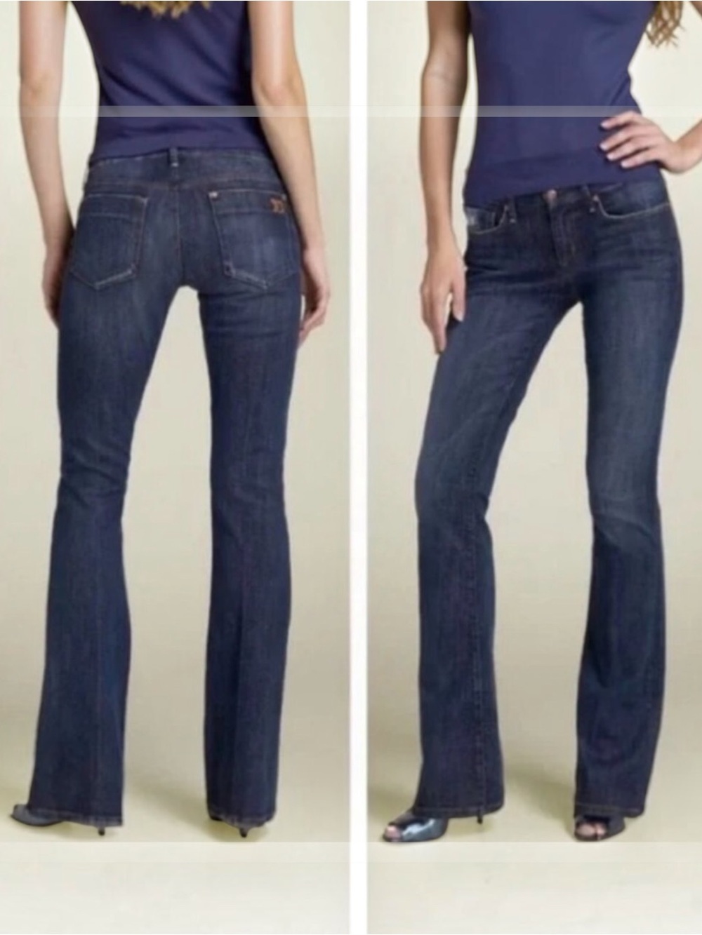 Joe's Jeans Rocker Flare Leg Stretch Dark Denim Wash Naomi Bootcut Pants Zip 29